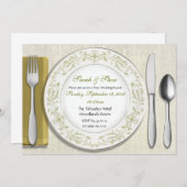 テカスタムーブル設定ポスト結婚ズブランチ招待状 招待状 (正面/裏面)