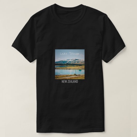 テカポニュージーランドサウスアイランド旅行 Tシャツ (デザイン正面)