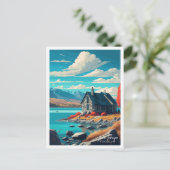 テカポニュージーランドヴィンテージ旅行 ポストカード (スタンド正面)