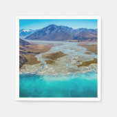 テカポ湖とニュージーランド南部アルプス スタンダードカクテルナプキン (正面)