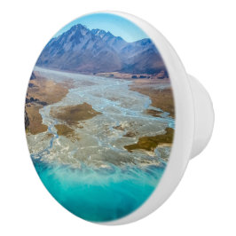 テカポ湖とニュージーランド南部アルプス セラミックノブ