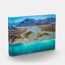 テカポ湖とニュージーランド南部アルプス フォトブロック