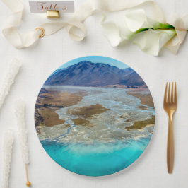 テカポ湖とニュージーランド南部アルプス ペーパープレート