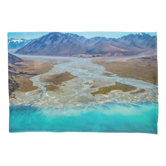 テカポ湖とニュージーランド南部アルプス 枕カバー (正面)