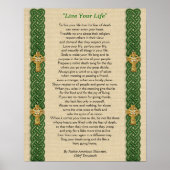 テカンセ主任著「あなたの人生を生きる」 ポスター (正面)