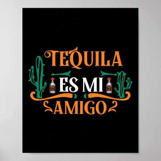 テキおもしろいーラEs Mi Amigo Tequilaは私の友人Mex ポスター (正面)