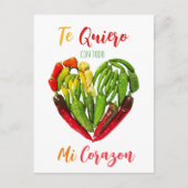 テキエロチリピーパーズハートバレンタインハガキ ポストカード (正面)