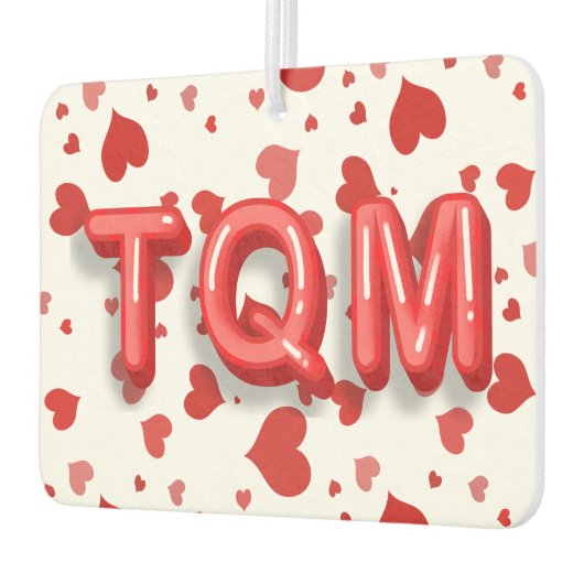 テキエロムチョ赤いハート紙吹雪3D文字 カーエアーフレッシュナー (左)