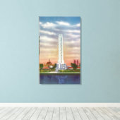 テキサコの巨大温度計の表示 キャンバスプリント (インサイチュ (ウッドフロア))