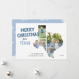 テキサスからのメリークリスマス 三枚の写真入りグリーティングカード シーズンカード