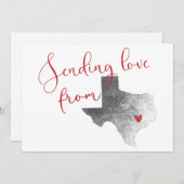 テキサスから愛を贈る - バレンタインデー シーズンカード (正面/裏面)