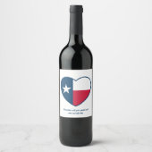 テキサスのシンボル, テキサス フラッグ, ハート ワインラベル (正面)