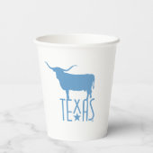テキサスのシンボル, ロングホーン, 青 紙コップ (裏面)