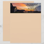 テキサスの美しい夕焼けの文房具 聖書 (正面/裏面)