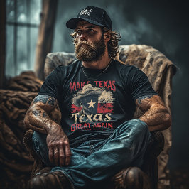 テキサスを再び偉大に Cowboy テキサス フラッグ ヴィンテージ Tシャツ