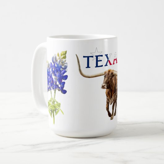 テキサスを象徴するマグカップ コーヒーマグカップ (正面左)