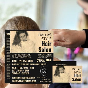テキサスガール、ヘアスタイリスト、ヘアサロン広告 チラシ