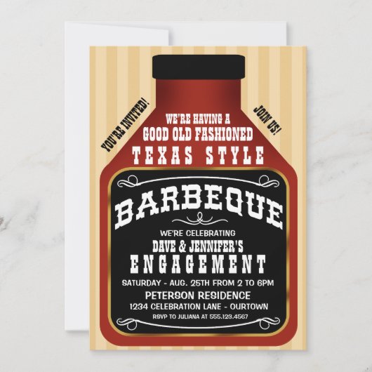テキサススタイルBBQパーティーのご案内 招待状 (正面)