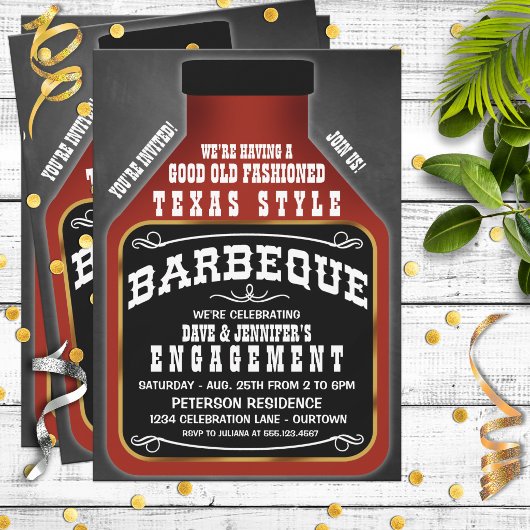 テキサススタイルBBQパーティーの招待状 招待状