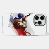 テキサスロングホーン牛 iPhoneケース (裏面横)