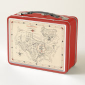 テキサス人の(テキサス州)の米国の地図 メタルランチボックス (裏面)