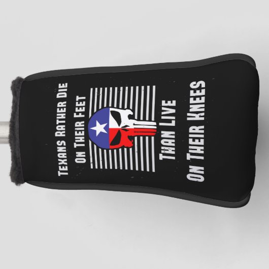 テキサス人はむしろ死ぬ足 ゴルフヘッドカバー (正面)