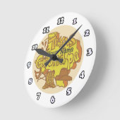 テキサス州おじいちゃん ラウンド壁時計 (傾斜)