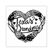 テキサス州おばあちゃんテキサス州ブルーボンネットハート ラバースタンプ (インプリント)