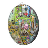 テキサス州おもしろいの地図 ダーツボード (正面右)