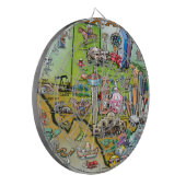 テキサス州おもしろいの地図 ダーツボード (正面左)