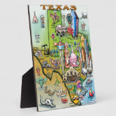 テキサス州おもしろいの地図 フォトプラーク (側面)