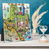 テキサス州おもしろいの地図 フォトプラーク (側面)