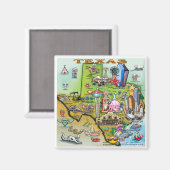 テキサス州おもしろいの地図 マグネット (正面/裏面)