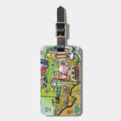 テキサス州おもしろいの地図 ラゲッジタグ (正面縦)