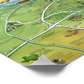 テキサス州おもしろいマップ ポスター (角)