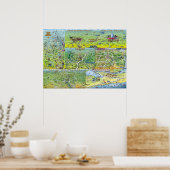 テキサス州おもしろいマップ ポスター (キッチン)