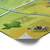 テキサス州おもしろいマップ ポスター (角)