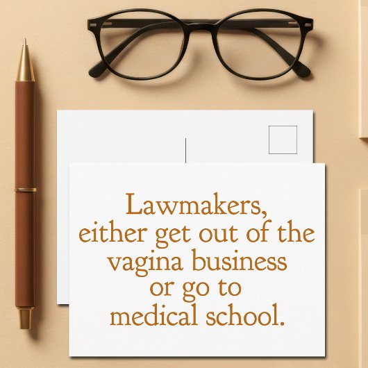 テキサス州おもしろい中絶の法律プロチョイス女性引用文 ポストカード