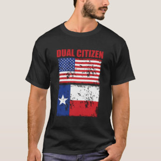 テキサス州おもしろい二重市民テキサン Tシャツ