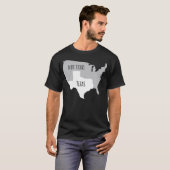 テキサス州ではなくテキサス州とアメリカの地図 Tシャツ (正面フル)