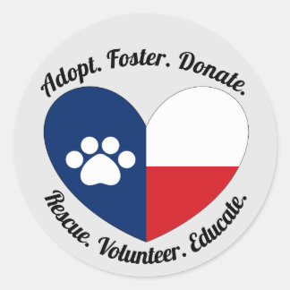 テキサス州で猫と犬を養成、養成、保護 ラウンドシール