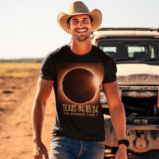 テキサス州で2024年皆既日食を記念しよう Tシャツ