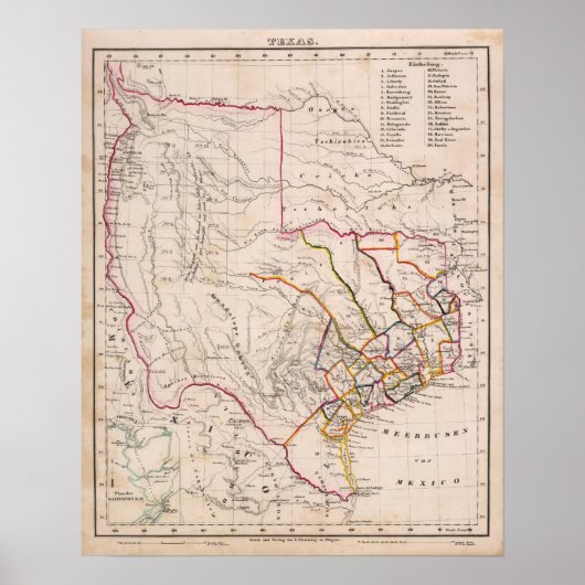 テキサス州とオクラホマ ポスター (正面)