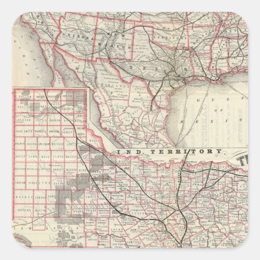 テキサス州とメキシコ、ヒューストン スクエアシール (正面)