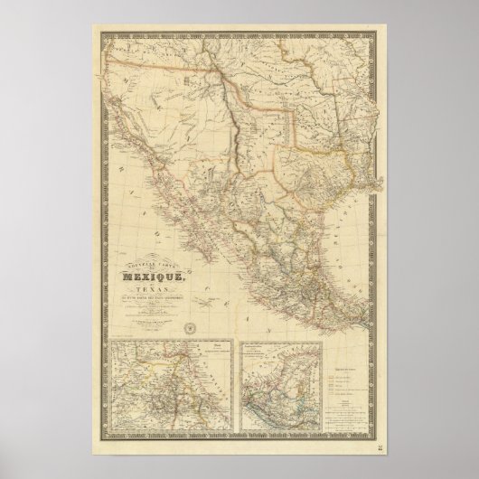 テキサス州とメキシコ ポスター (正面)
