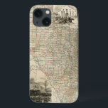 テキサス州と郡の縁ど地図 iPhone 13ケース<br><div class="desc">このテキサス州州の素晴らしい地図は、郡区の路線を示してい描る。アラソは、アラモのレンダリング、油デリック、カウボーイの馬上でのレンダリングを含む。この州を買ってローン・スター・プリントに愛を！</div>