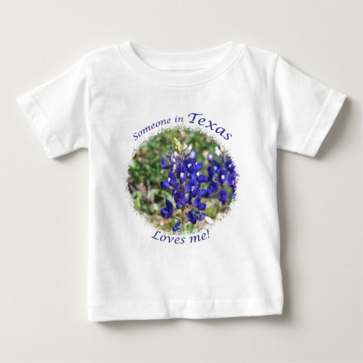 テキサス州にいる人にプレゼントが大好き ベビーTシャツ (正面)