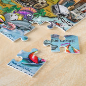 テキサス州のおもしろいの地図 ジグソーパズル (側面)