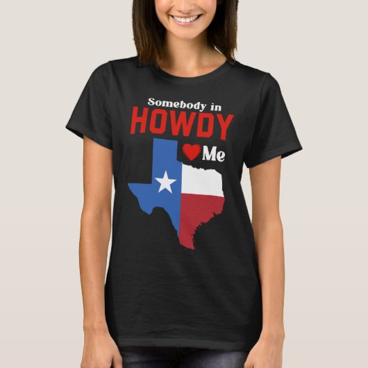 テキサス州のために彼テシャンTX Dallas Howdy Longhorn Tシャツ (正面)