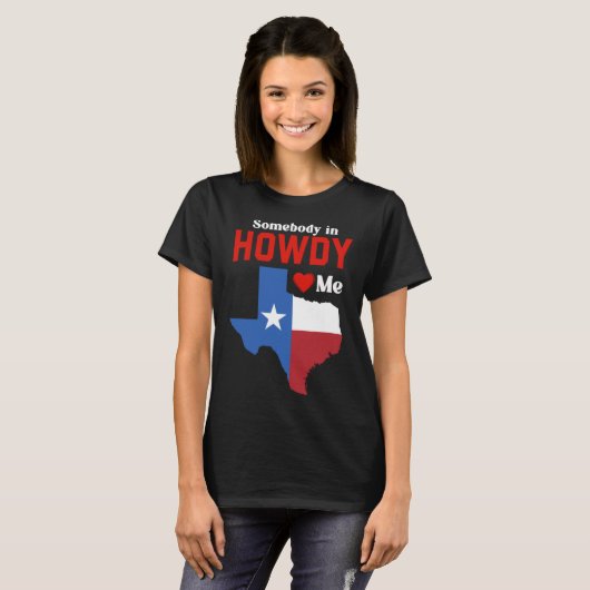 テキサス州のために彼テシャンTX Dallas Howdy Longhorn Tシャツ (正面フル)